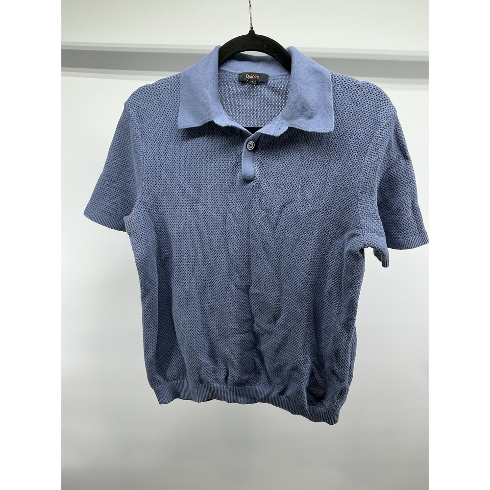 100% Organic Cotton Mesh-Stitch Sweater Polo